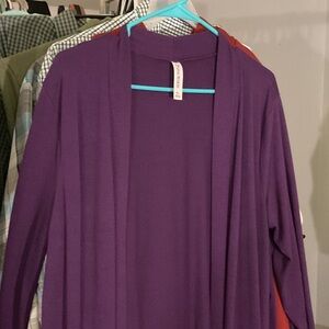 Zenana Outfitters Deep Purple Cardigan